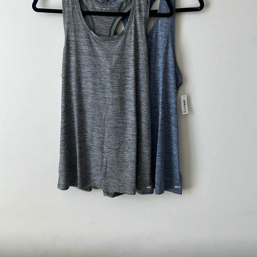 NWT - Gray and Blue Women's Tank Tops - Size Large